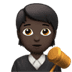 🧑🏿‍⚖️ judge: dark skin tone display on Apple